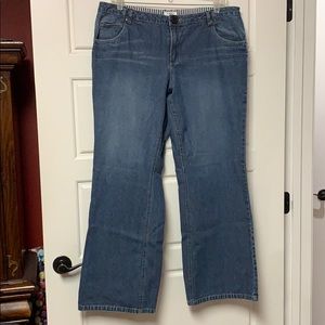 Straight leg, nautical theme jeans, sz 18W
